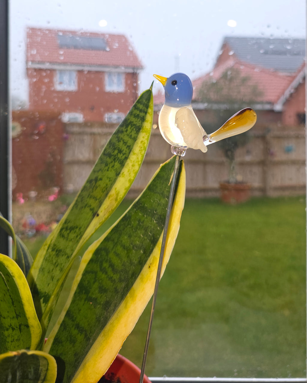 Handcrafted Glass Bird Decor
