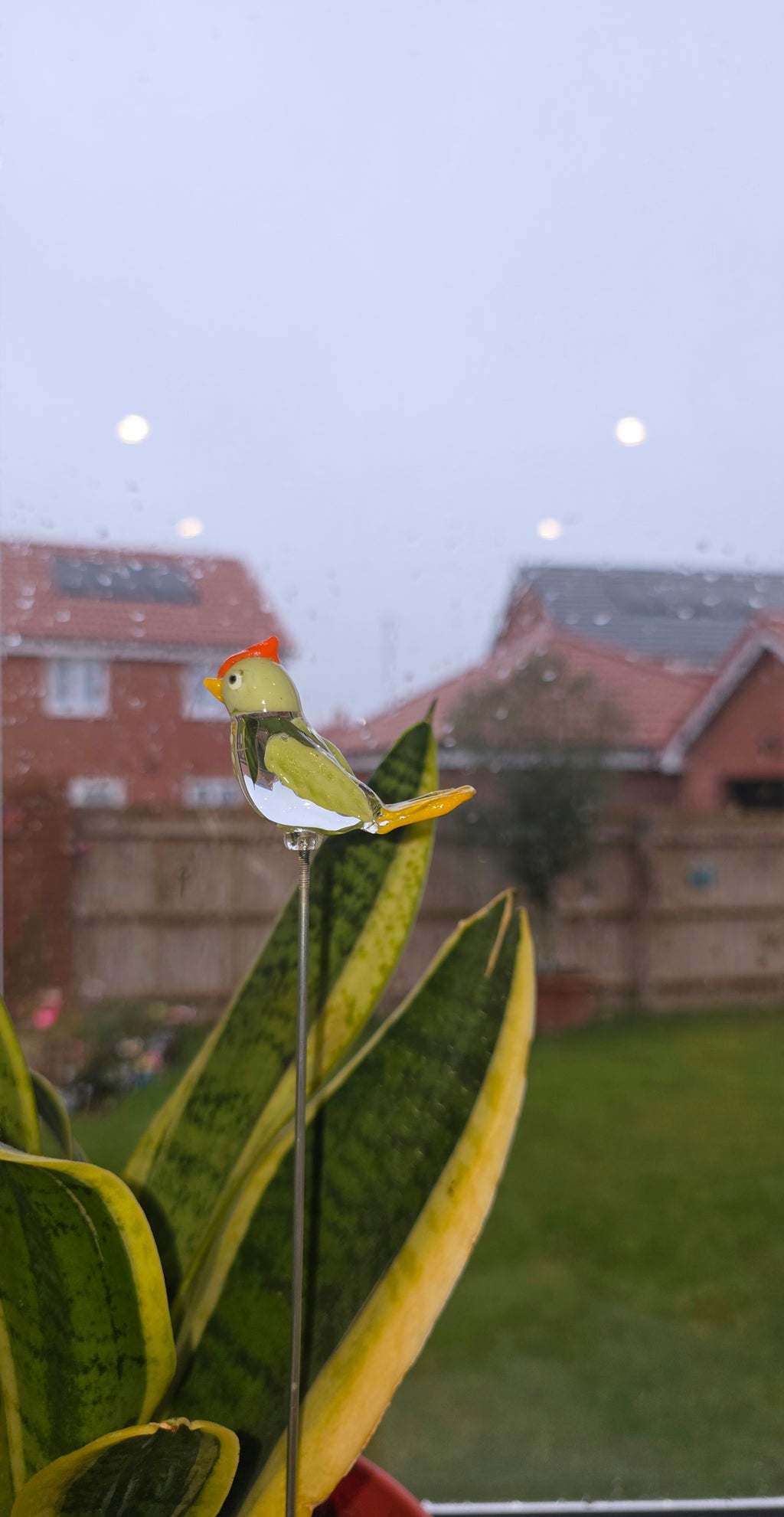 Handcrafted Glass Bird Decor