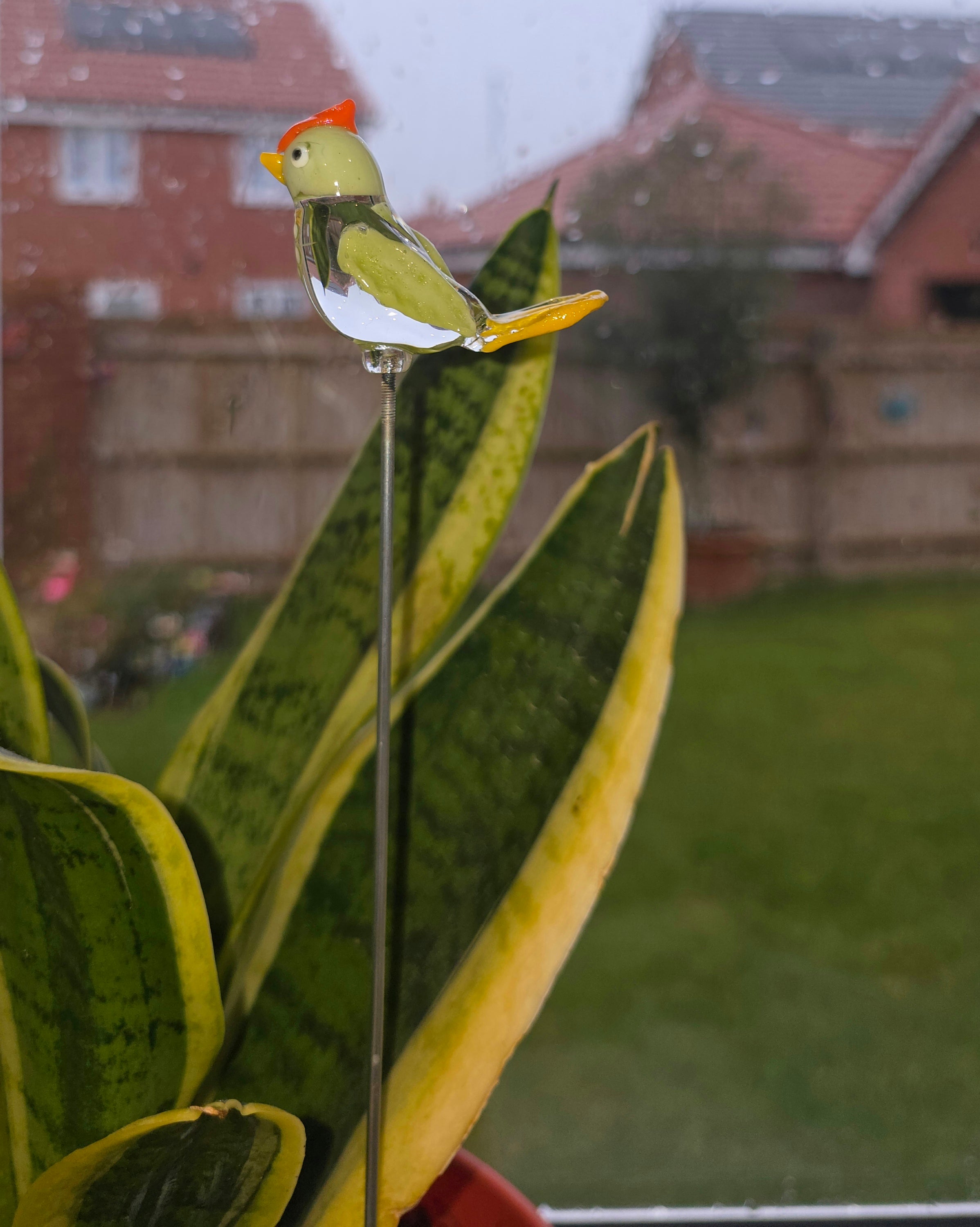 Handcrafted Glass Bird Decor