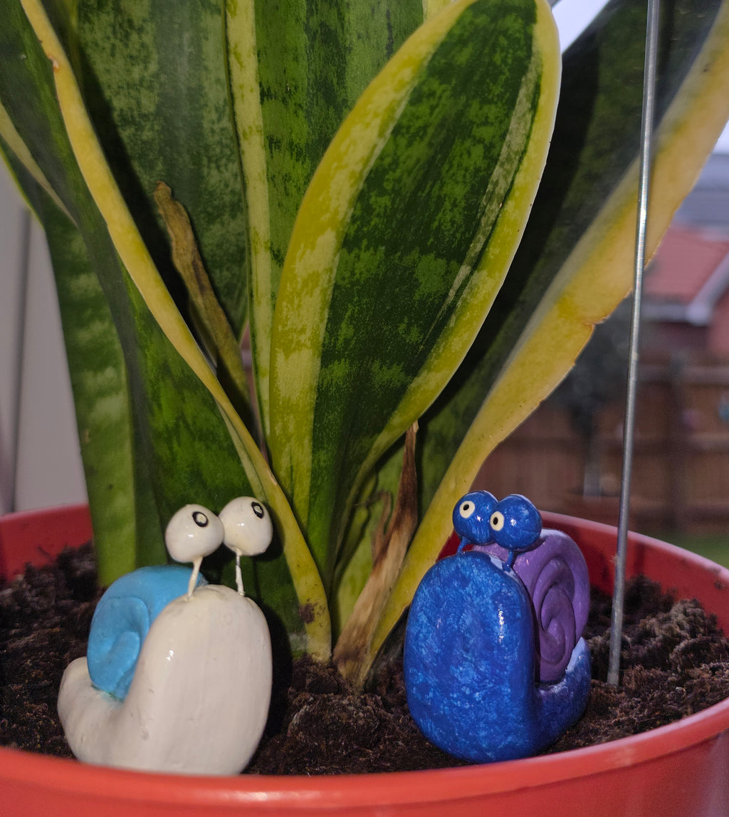 Handmade Snail Plant Decor (Set of 3)