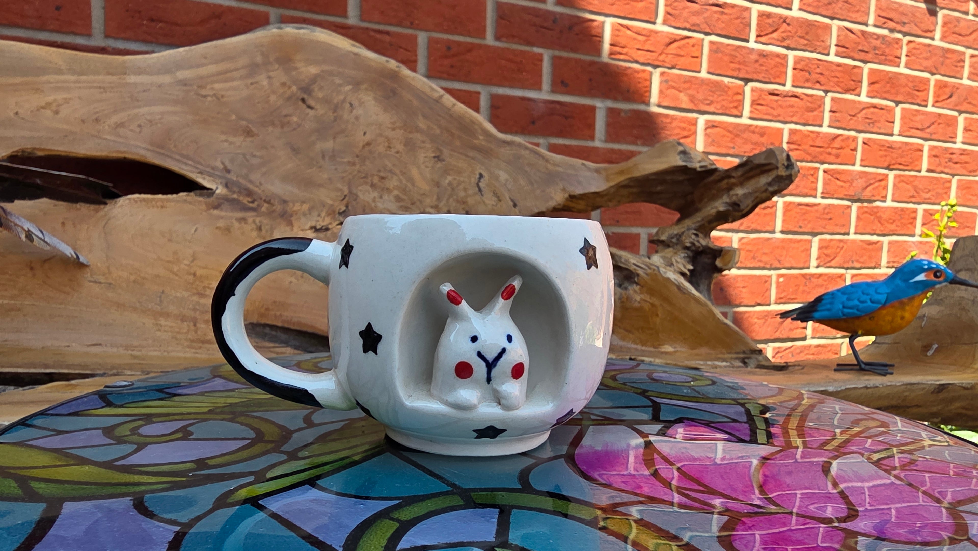 Handcrafted 3D Rabbit Ceramic Mug