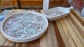 Handcrafted Patterned Ceramic Platter Set – 2 Piece