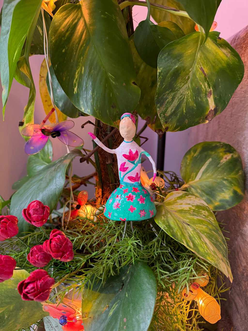 Handmade Forest Rose Bouquet Garden Decor