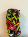 Handcrafted Bird Wood Log