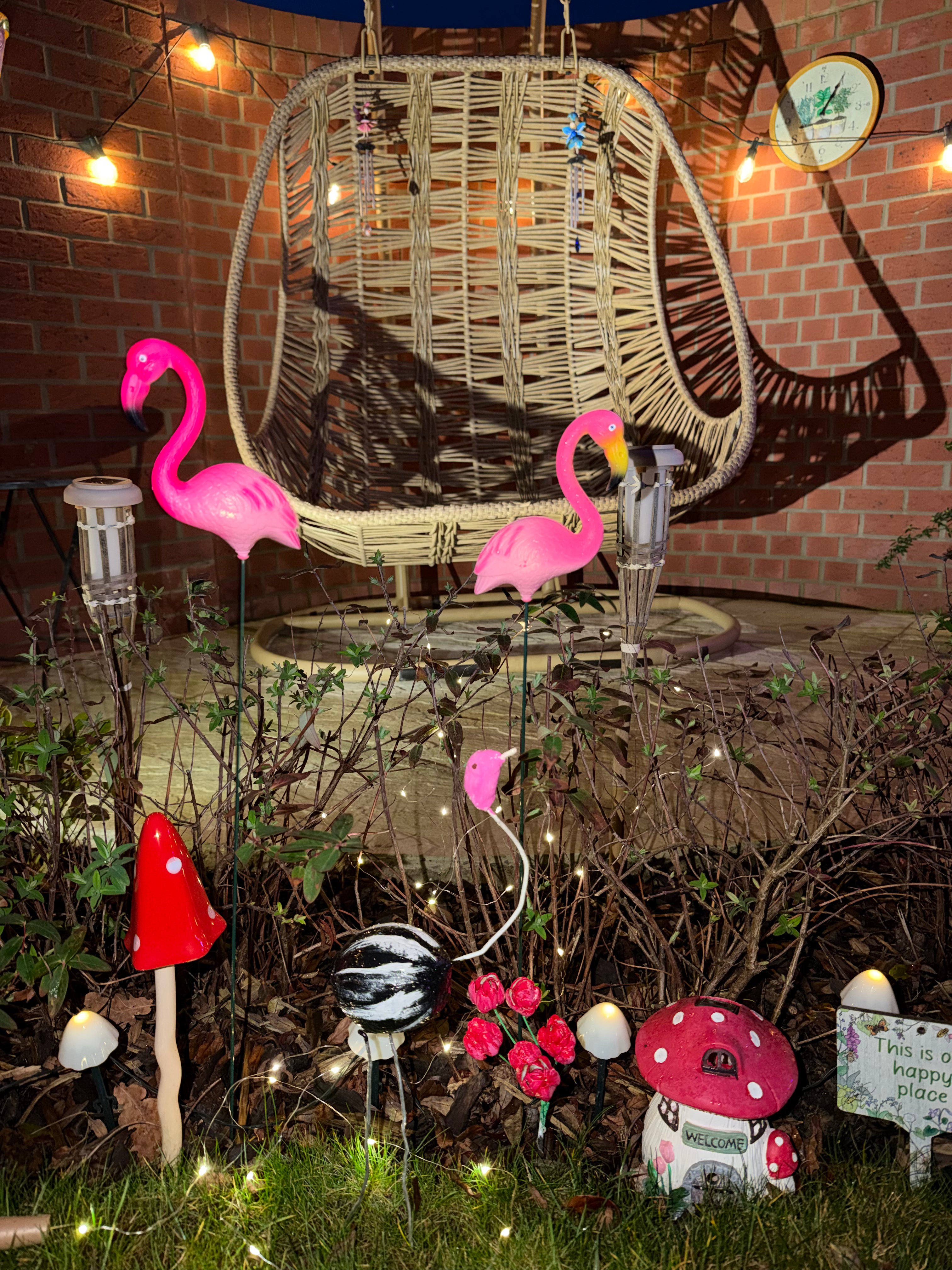 Handmade Flamingo Garden Decor